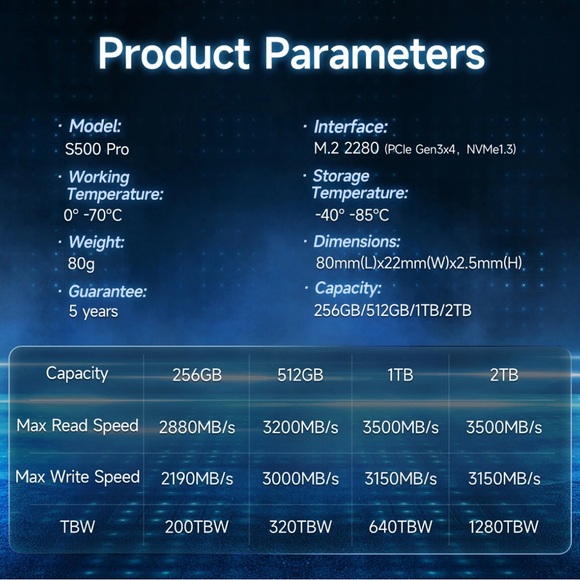Fanxiang M.2 2280 SSD NVMe 1TB TLC Internal Hard Drive lot PCIe Gen3x4 - Picture 8 of 9